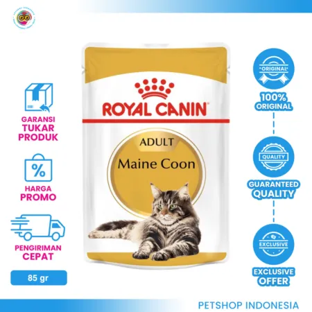 Royal Canin Maine Coon Adult Pouch 85gr – Makanan Kucing Basah