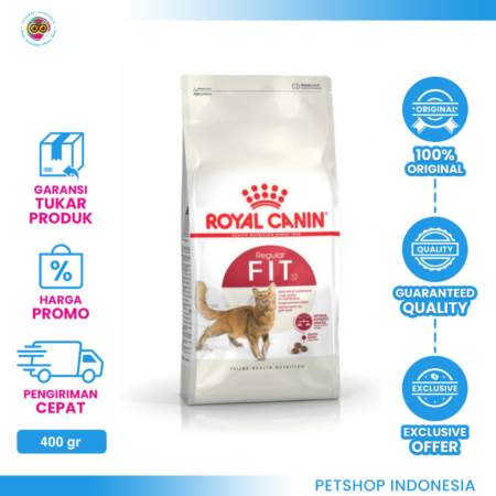 Royal Canin Fit 32 400gr – Makanan Kucing Dewasa Seimbang dan Bernutrisi