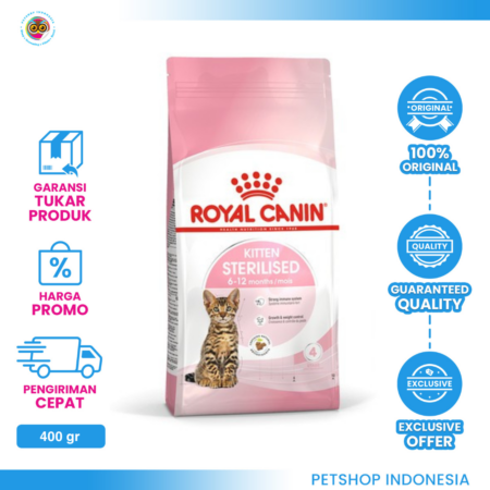 Royal Canin Kitten Sterilised 400gr – Makanan Anak Kucing Steril