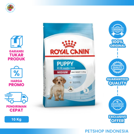 Royal Canin Medium Puppy 10 Kg – Makanan Anjing Puppy Ras Medium