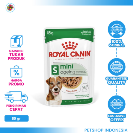 Royal Canin Mini Ageing 12+ Pouch 85gr – Makanan Basah Anjing Senior