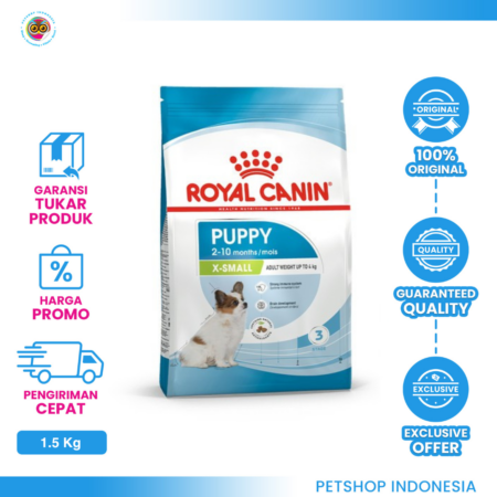 Royal Canin X-Small Puppy 1,5 kg – Makanan Anak Anjing Ras Kecil