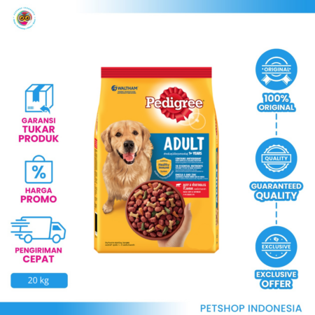 Pedigree Beef & Veg 20kg – Makanan Kering Anjing Dewasa