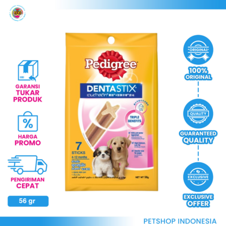 Pedigree Denta Stix Puppy 56gr – Snack Sehat untuk Gigi Anak Anjing