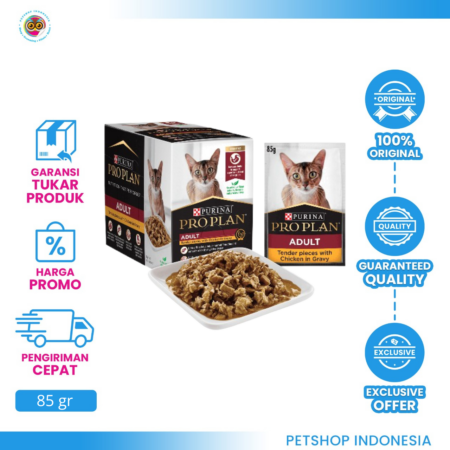 Pro Plan Adult Chicken In Gravy Pouch 85 gr