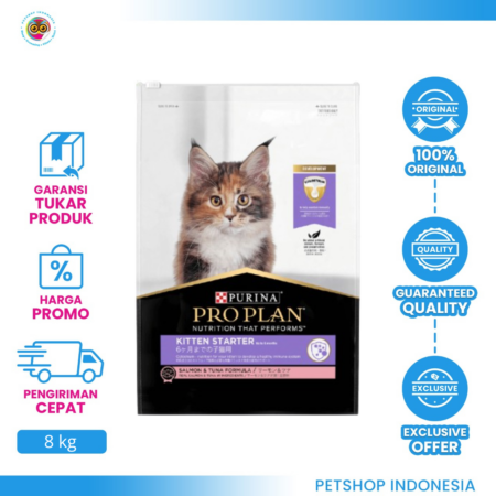 Pro Plan Kitten Starter Formula Salmon & Tuna 8kg – Makanan Kucing Premium