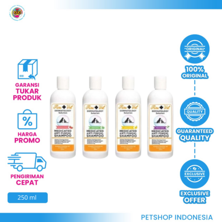 Pure Vet Shampoo Kucing Anti-Bacterial 250ml – Shampo Anti Bakteri untuk Kucing