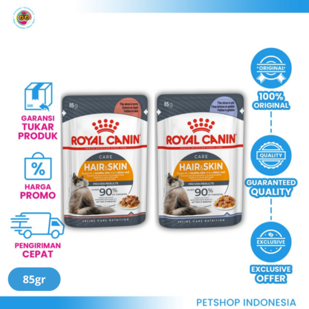 Royal Canin Intense Beauty in Gravy – Makanan Basah Kucing Dewasa 85gr 12pcs