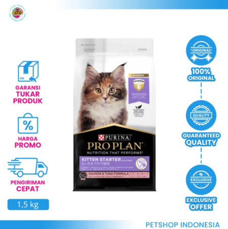 Pro Plan Kitten Starter Formula Salmon & Tuna 1,5kg – Makanan Kucing