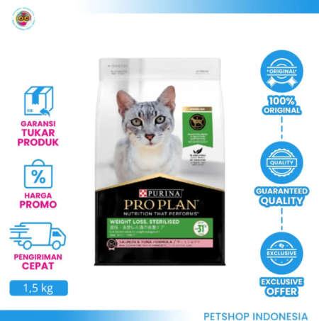 Pro Plan Cat Sterilised 1.5kg – Makanan Kucing Dewasa Steril