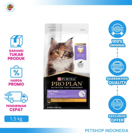 Pro Plan Kitten Chicken Formula 1,5kg – Makanan Anak Kucing Berkualitas