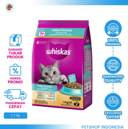Whiskas Indoor 1,1 kg - Makanan Kering Kucing