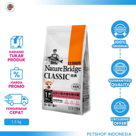 Nature Bridge DF Small Breed Adult 1.5 kg – Makanan Anjing Dewasa Ras Kecil Premium