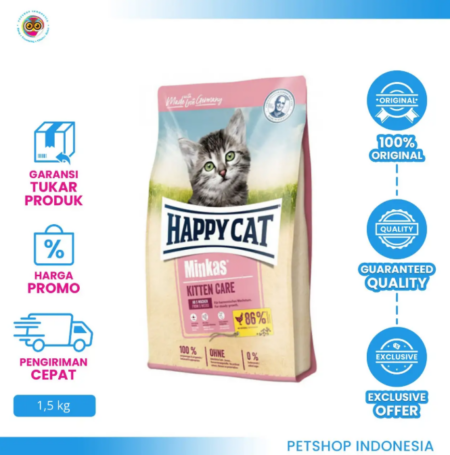 Happy Cat Minkas Kitten Care 1.5kg – Makanan Kucing Kering