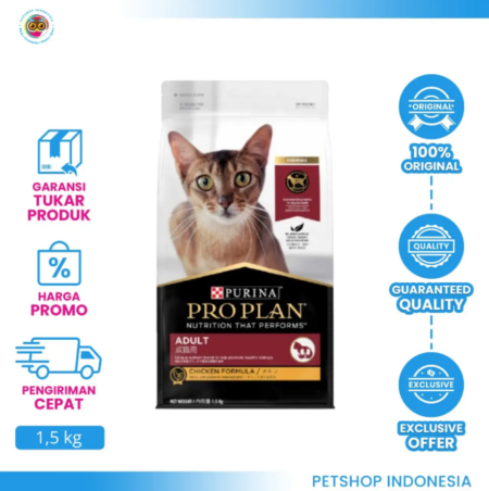Pro Plan Adult Chicken 1.5 kg - Makanan Kucing