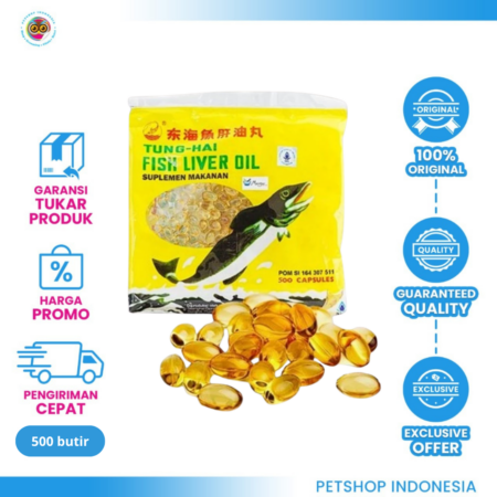 Minyak Ikan Tung Hai Isi 500 Kapsul