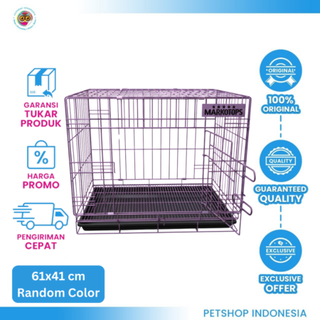 KHUSUS GOJEK Kandang Kucing Anjing 60 cm – Markotop Cage (Tanpa Roda)