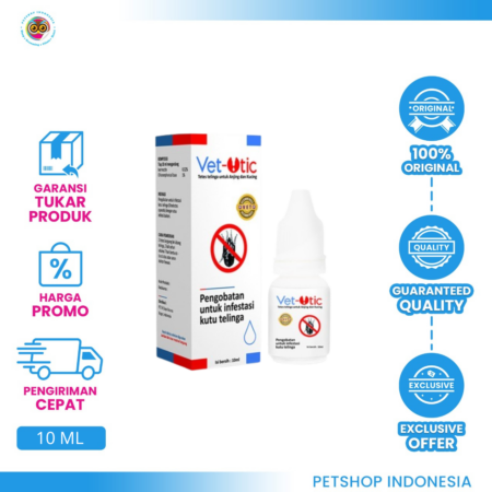 Vet Otic 10 ml – Obat Tetes Kutu Telinga untuk Anjing dan Kucing
