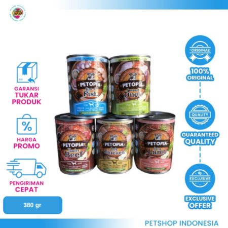 PETOPIA Dog Food 380gr – Makanan Anjing Bergizi Lengkap dengan Rasa Lezat