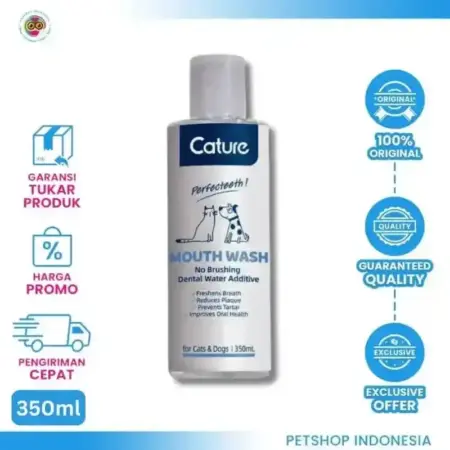 Cature Rollon Mouthwash Bottle 350ml - Cairan Pembersih Mulut Hewan