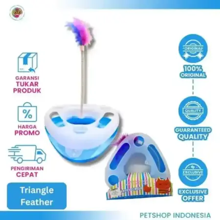 Happy Triangle With Feathers – Mainan Kucing Interaktif yang Seru dan Edukatif