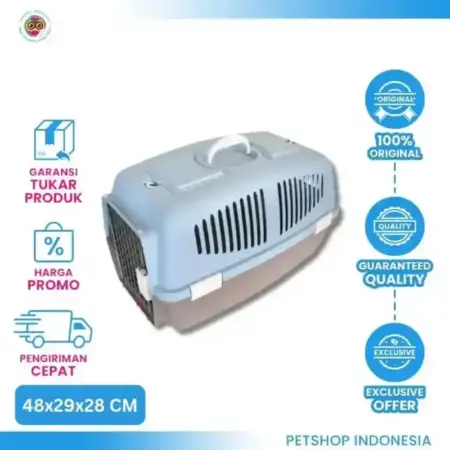 KHUSUS GOSEND Pet Carrier PET084 (48x29x28cm) - Motif Garis