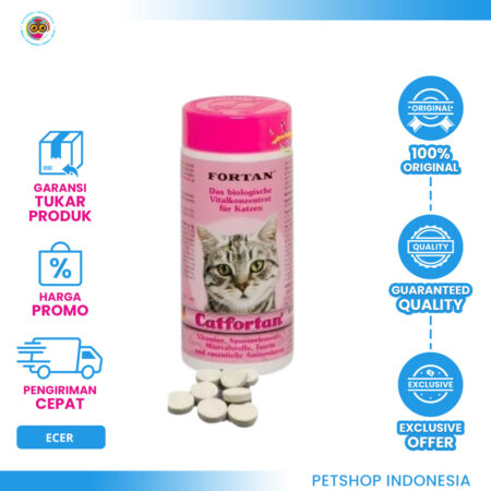 Cat Fortan 90gr Ecer 1 Tablet – Multivitamin Lengkap untuk Kucing Sehat dan Aktif