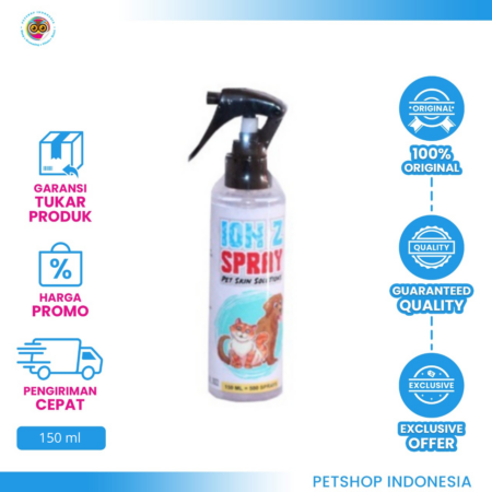 Ion Z Spray 150 ml - Pembasmi Jamur Scabies Virus Bakteri Hewan