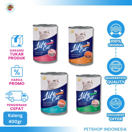 Life Cat Canned 400gr All Variant – Makanan Kucing Kaleng Bergizi Lengkap dan Lezat
