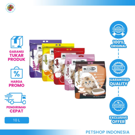 Markotop Cat Litter Pasir Gumpal Wangi Kucing 10 Liter – Pasir Kucing Berkualitas Tinggi, Wangi, dan Efektif