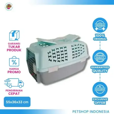Pet Carrier 062 Size M - Pet Cargo Kucing Anjing Kelinci