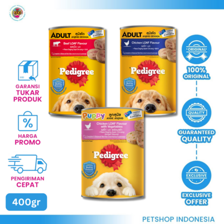Pedigree Puppy 400gr – Makanan Basah Anjing untuk Pertumbuhan Optimal