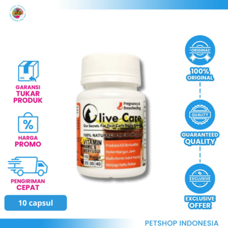Olive Care Vitamin Induk Kucing Hamil & Menyusui 10 Kapsul – Nutrisi Lengkap untuk Kesehatan Ibu dan Anak Kucing