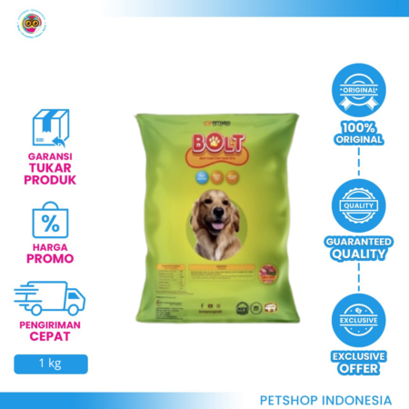 Bolt Dog Food Lamb Repack 1 Kg - Makanan Kering Anjing