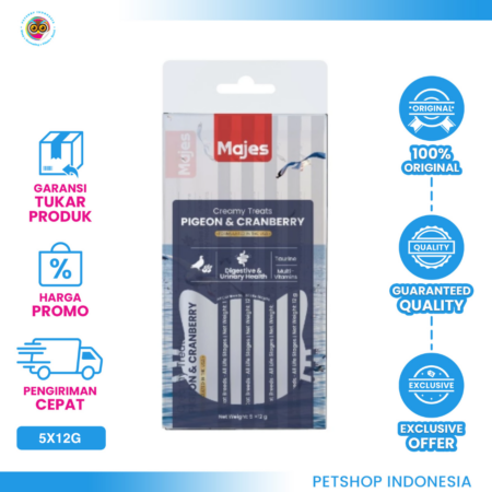 MAJES Creamy Treats Pigeon Cranberry – Camilan Lembut Lezat dan Bernutrisi