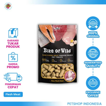Bite of Wild Raw Meat Freeze Dried Snack Kucing 40g – Camilan Premium Tinggi Protein
