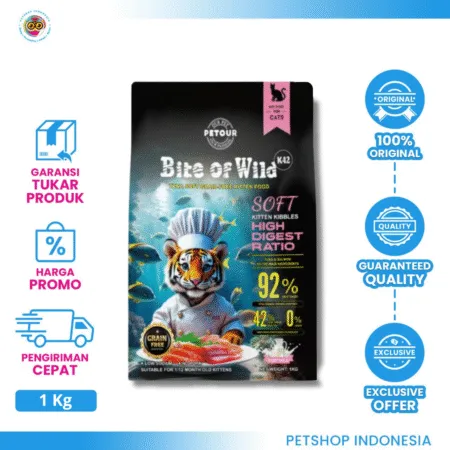 Bite of Wild Kitten Food Soft K42 makanan kucing khusus kitten