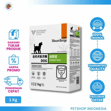 Nature Bridge Urinary Dog 1kg untuk kesehatan saluran kemih anjing