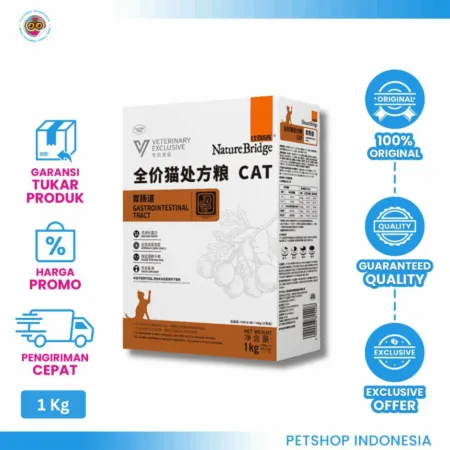 Nature Bridge Gastrointestinal Cat 1kg untuk kesehatan pencernaan kucing