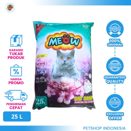 Pasir Meow 25 Liter – Pasir Gumpal Wangi Kucing