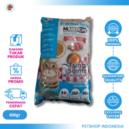 Markotop Cat Food Tuna Salmon 800gr – Makanan Kucing Bernutrisi Lengkap