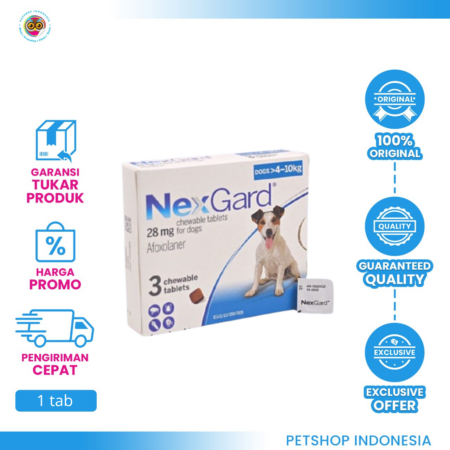Nexgard M 10–25 kg (1 Tablet) – Perlindungan Lengkap dari Kutu dan Cacing untuk Anjing