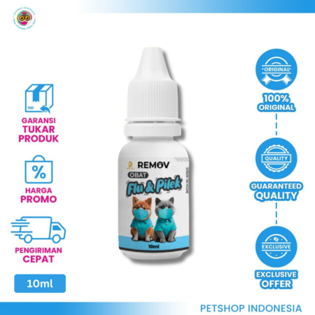 REMOV Obat Flu 10ml – Solusi Ampuh Mengatasi Flu pada Kucing & Anjing