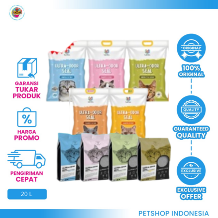 Volk Pets Cat Litter Ultra Odor 20 Liter – Pasir Gumpal Wangi untuk Kucing