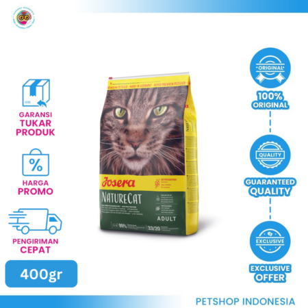 Josera NatureCat Adult Cat Grain Free 400gr – Makanan Kucing Dewasa Premium Tanpa Gandum