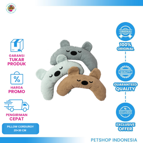 100 BK PET PILLOW CORDUROY 20×30 CM – Bantal Nyaman untuk Hewan Peliharaan