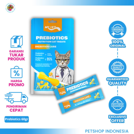 MR.VET Cat Creamy Treat Probiotic 60gr – Camilan Kucing Lezat & Bergizi
