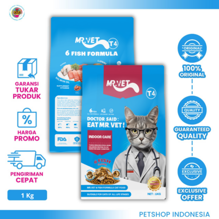 MR.VET T4 Holistic Indoor Cat Food 1kg – Makanan Kucing Kering
