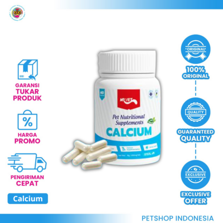 Mr.Vet Calcium 40c - Suplemen Nutrisi Hewan Peliharaan