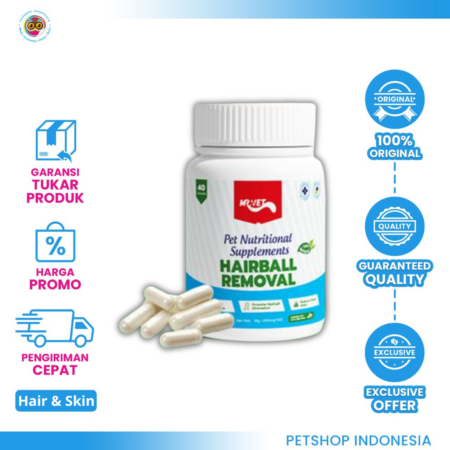 Mr.Vet hair & Skin 40c - Suplemen Nutrisi Hewan Peliharaan